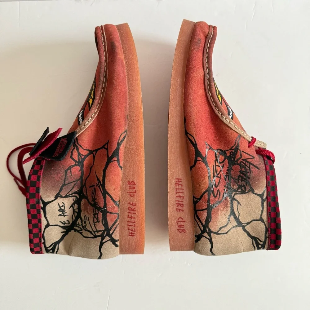 Stranger Things x Clarks Original Wallabee Evo Hellfire Club Shoes Men’s size 13